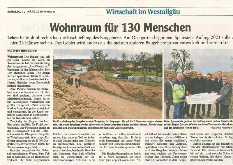 Wohnraum für 130 Menschen